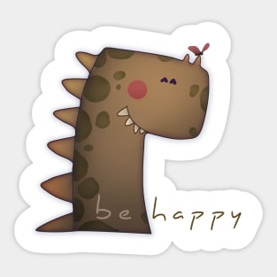 Dino (be happy) Sticker